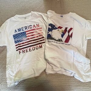 Lot of 2 Patriotic American T-shirts